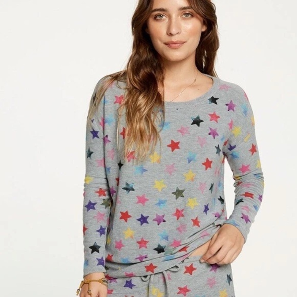 CHASER STAR PRINT CREWNECK RAINBOW SIZE SMALL - Picture 3 of 3